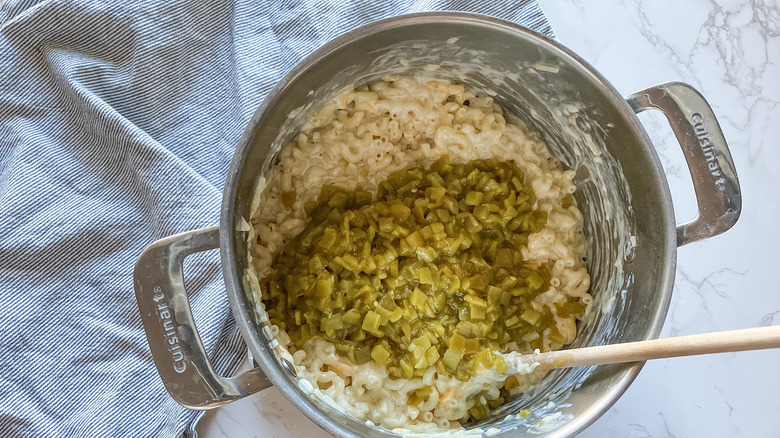 green chiles in mac cheese