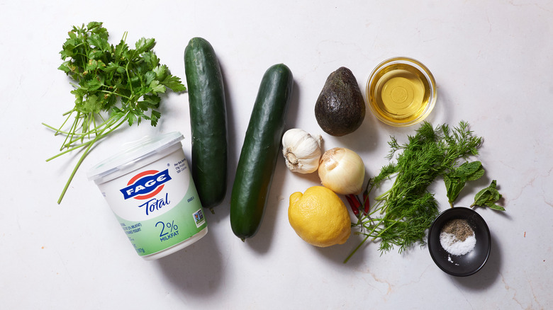 green gazpacho ingredients