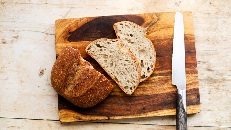 Two slices of country bread