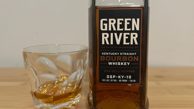 Green River Bourbon Whiskey and a neat glass