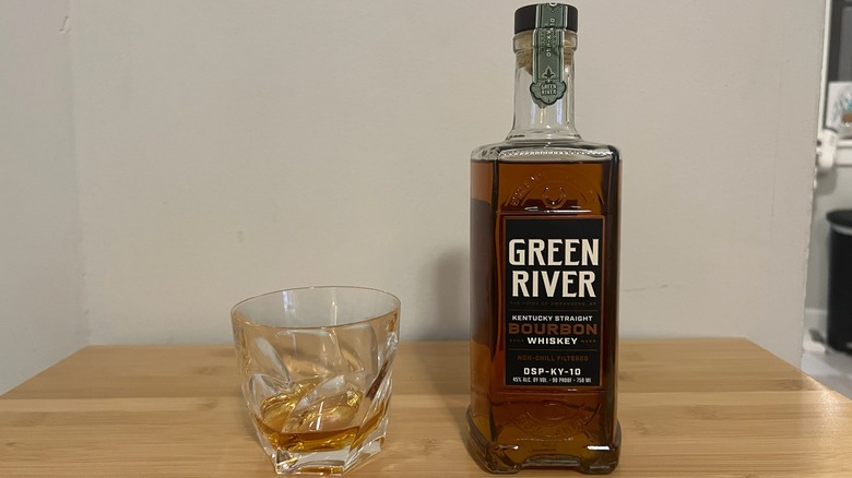 Green River Bourbon Whiskey with a neat glass