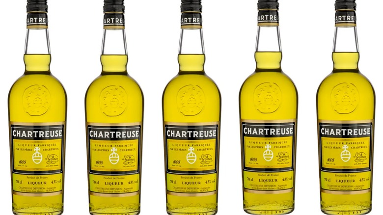 Bottles of yellow Chartreuse