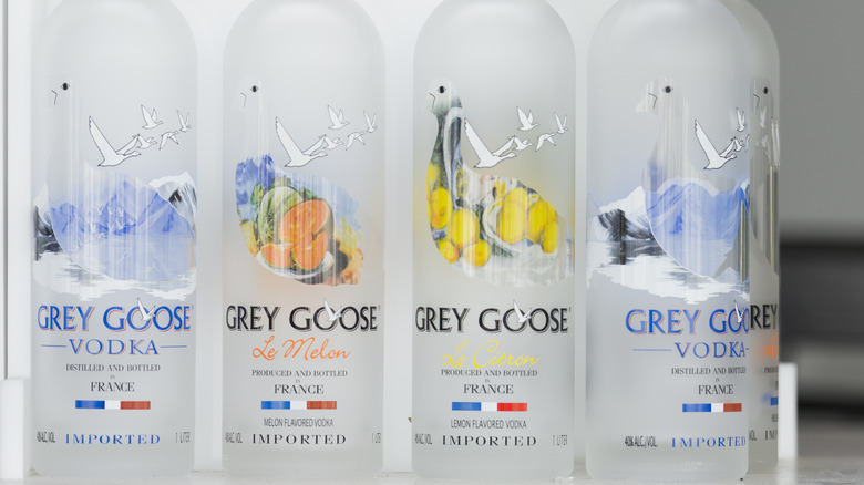 selection of Grey Goose vodka bottles