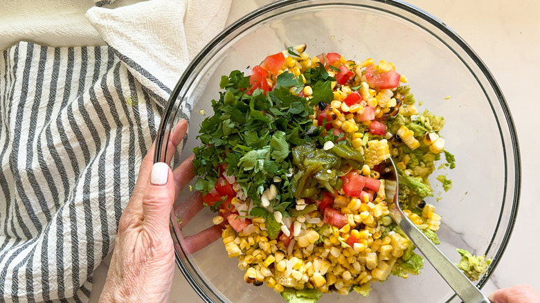 ingredients in glass bowl