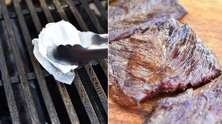 clean a grill for steak