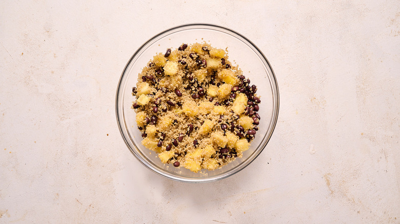 quinoa and beans in a bowl