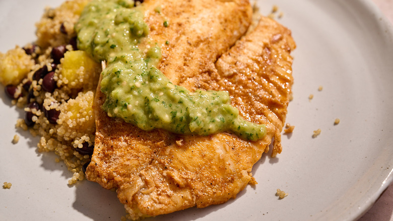 salsa on grilled tilapia