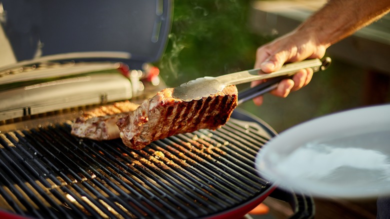 grilled steaks with char