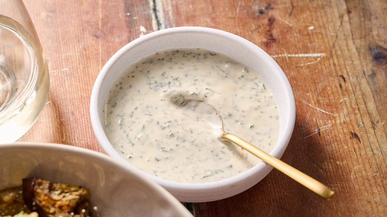 herb mayo in a bowl