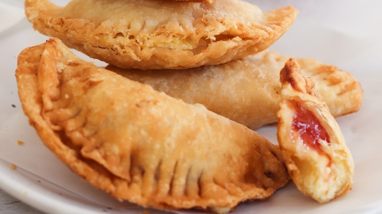 empanadas on white plate