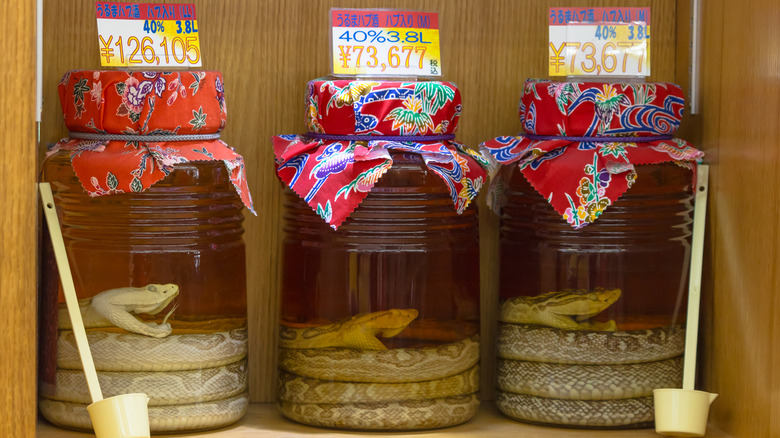 jugs of japanese snake wine