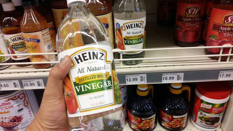 bottle of distilled white vinegar