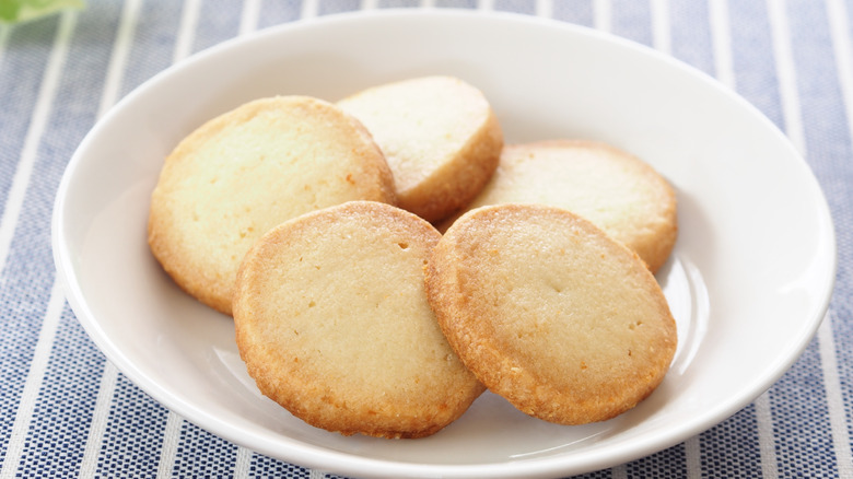 Butter cookies on a plate