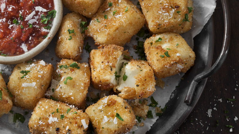 fried halloumi nuggets