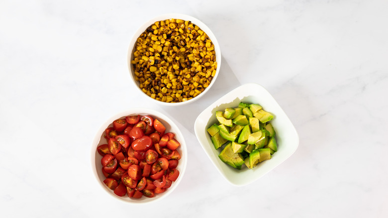 corn tomatoes and avocado