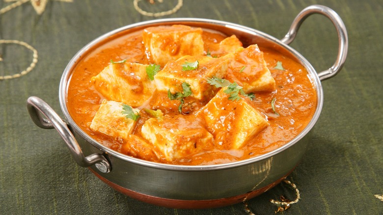 paneer in orange curry