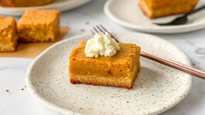 Slice of pumpkin cake