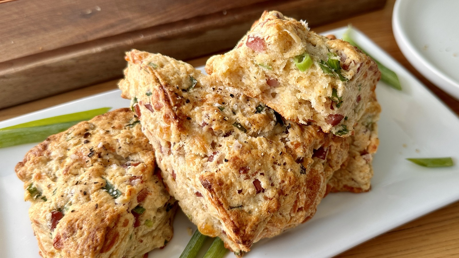 Savory Ham and Cheese Scones - Forks and Folly