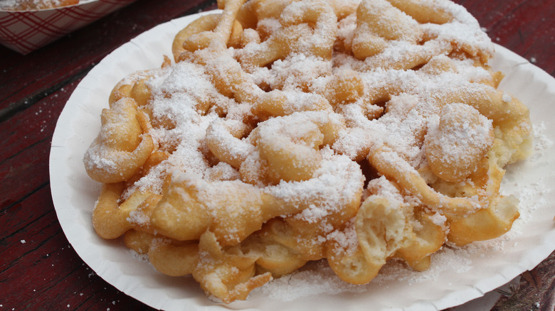 Funnel cake with powdered sugar 