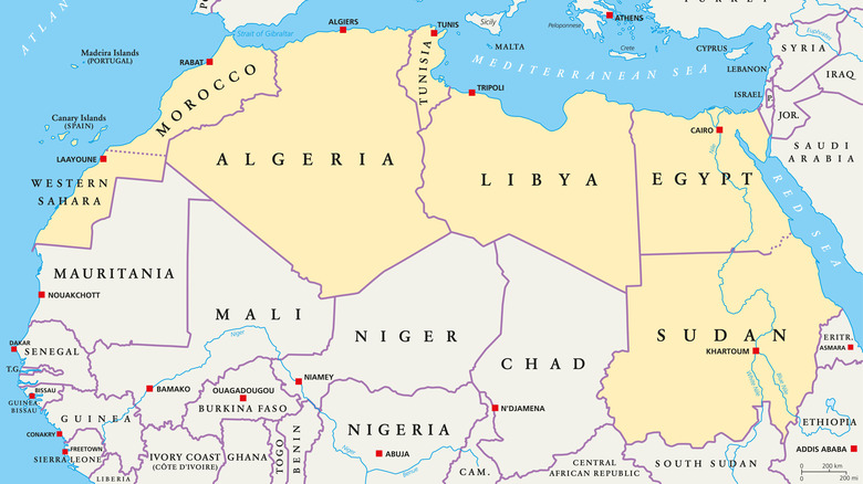 map of north Africa