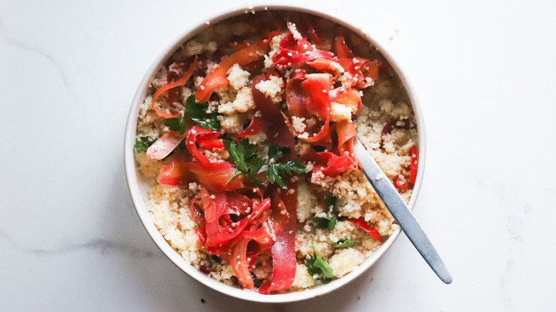 couscous salad in bowl