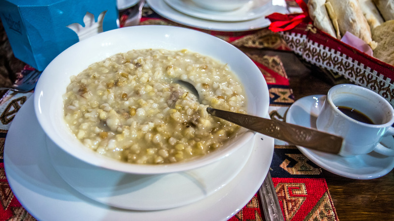 traditionally served harissa