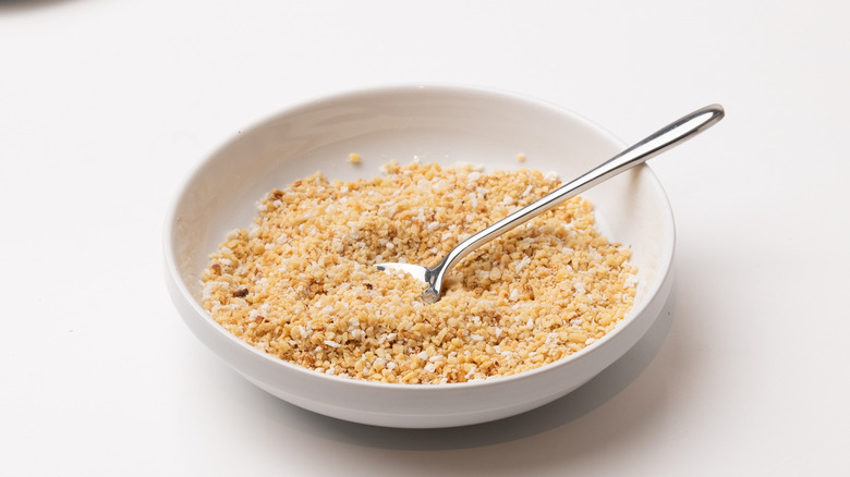 hazelnut and breadcrumb mixture