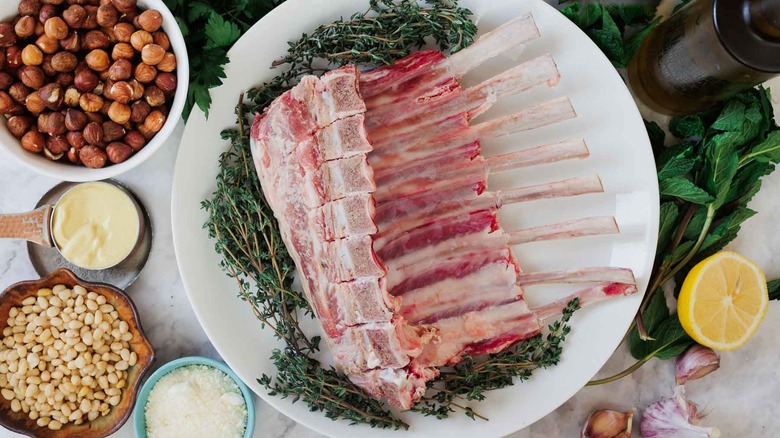 ingredients for lamb chops