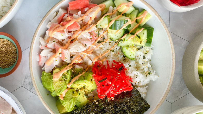 Top shot California poke bowl