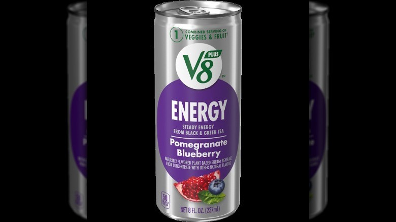 can of V8 +ENERGY drink