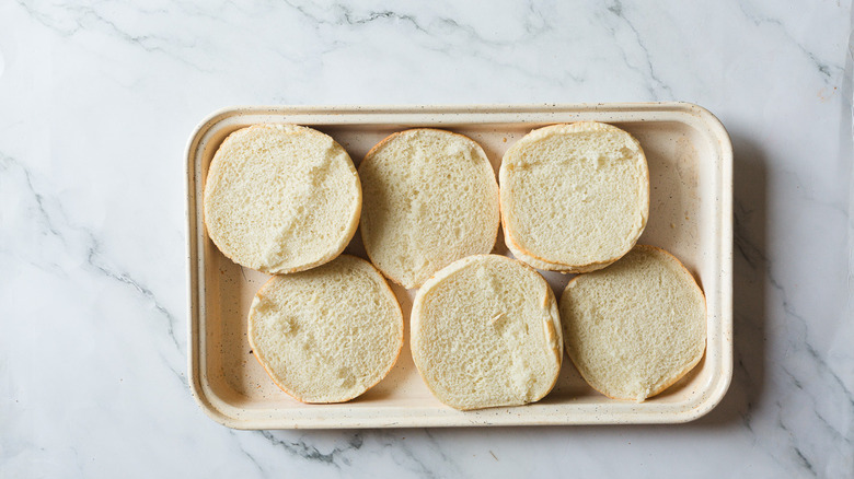 Buns on tray