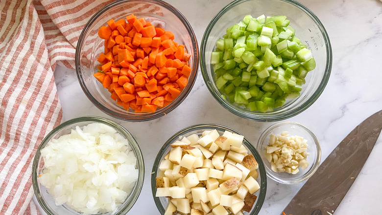 various vegetables in bowls