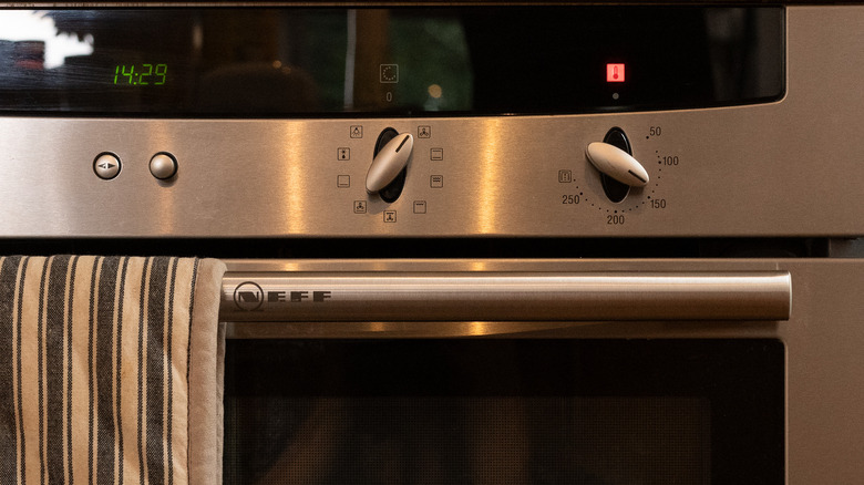 preheating an oven