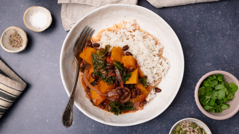 pumpkin and black bean casserole