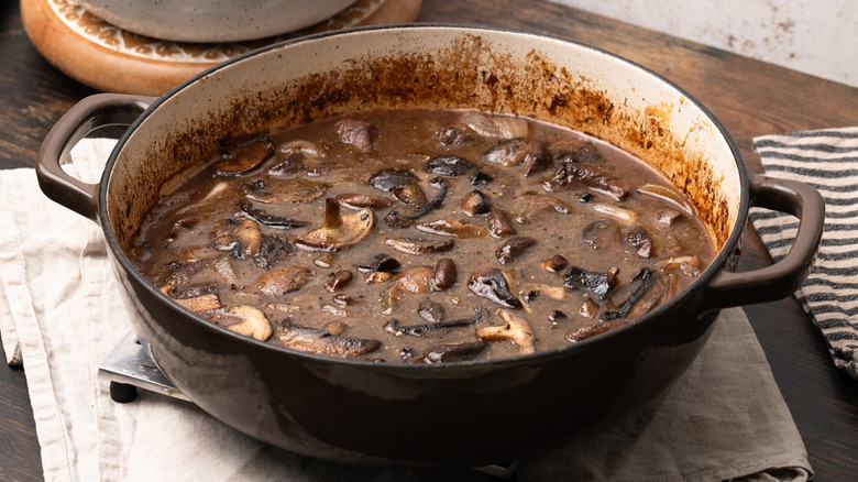 venison and wild mushroom casserole