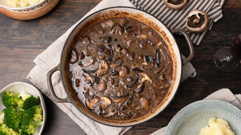 venison and wild mushroom casserole