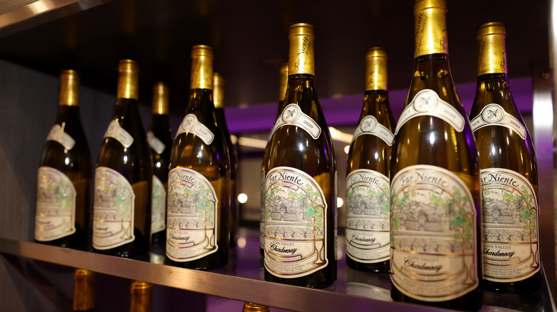 Bottles of Far Niente chardonnay