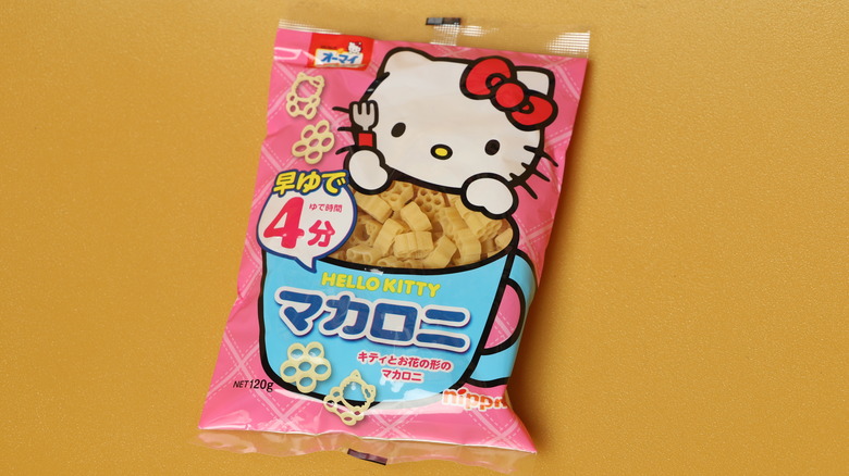 Bag of Hello Kitty shaped pasta