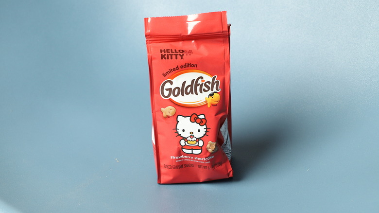 Bag of Hello Kitty Goldfish cookies