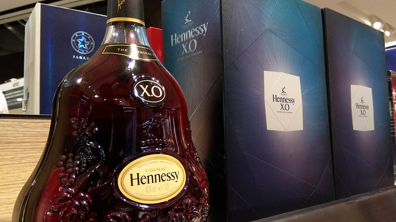 Hennessy X.O bottle and box