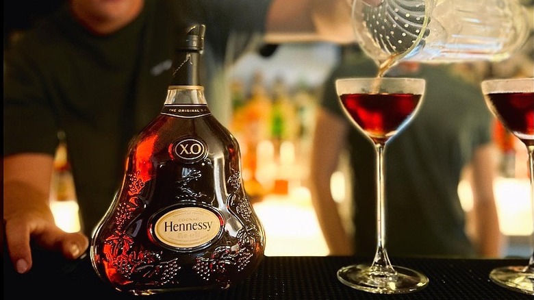 Hennessy X.O and coupe glass