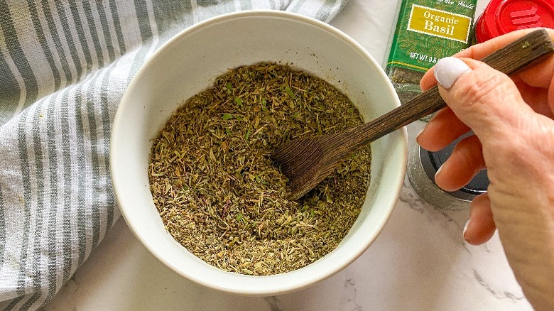 spices in white bowl