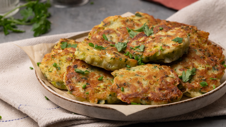 herby cheddar leek fritters