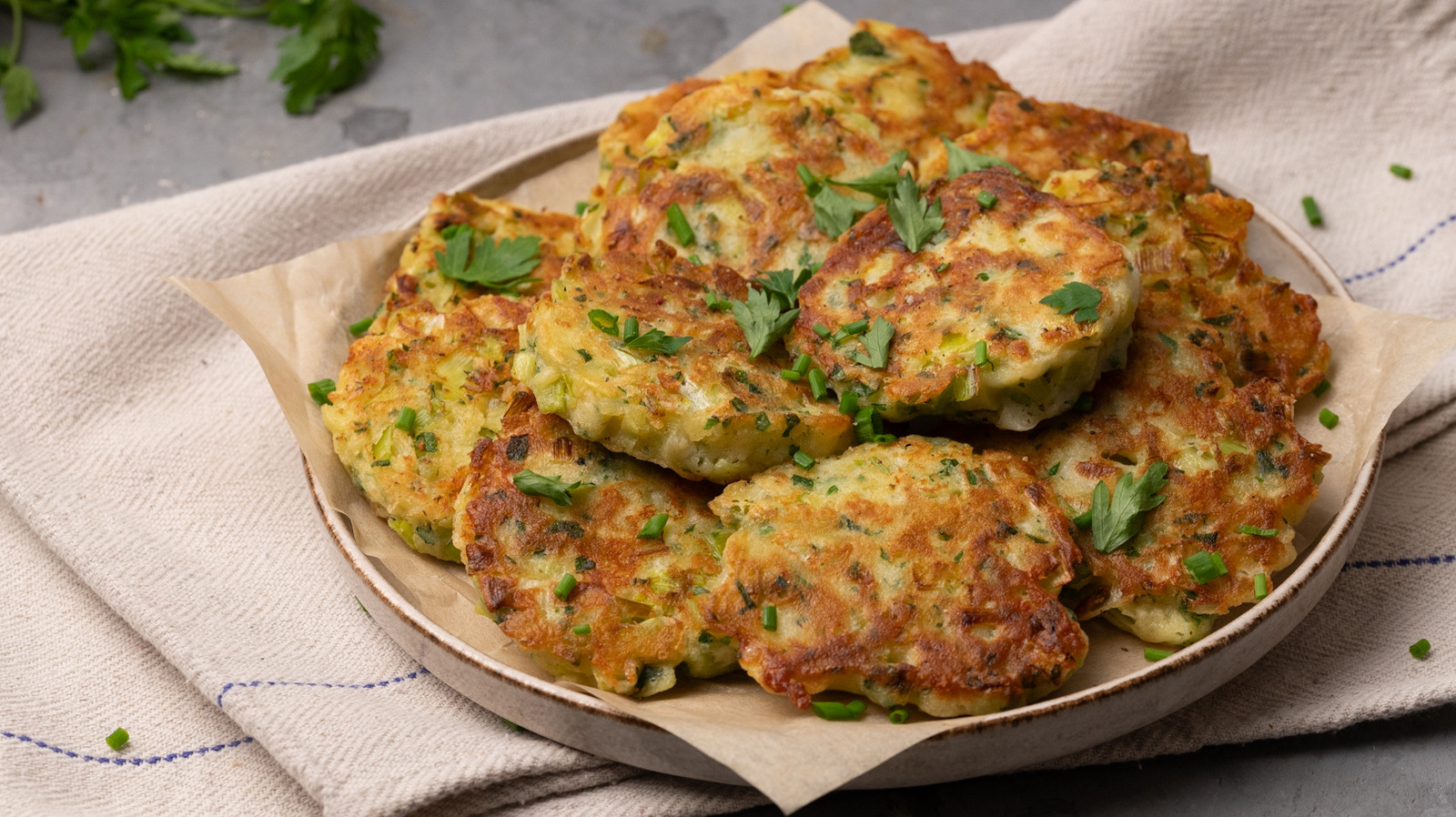 Herby Cheddar Leek Fritters Recipe