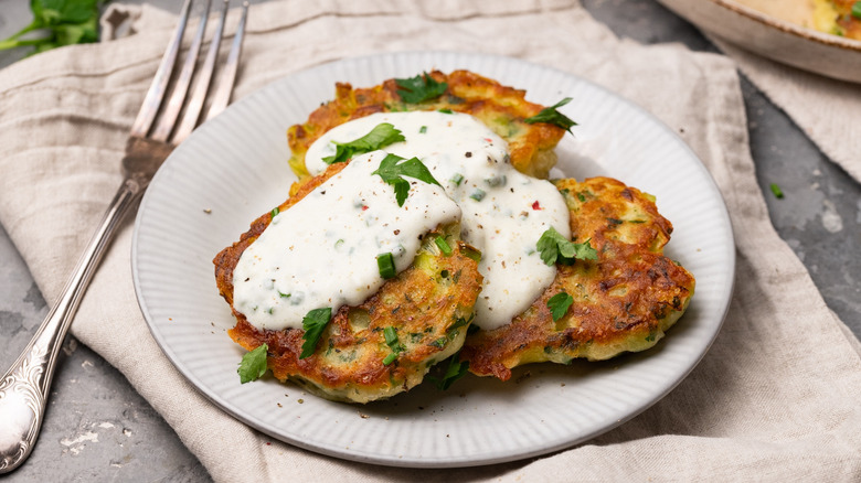 herby cheddar leek fritters