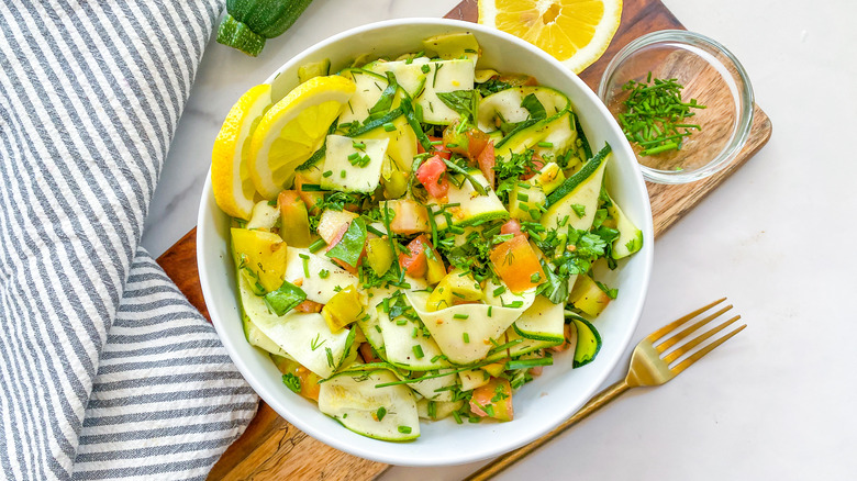 salad in white bowl