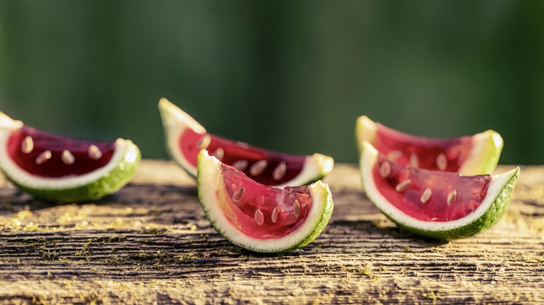 Jell-O shots in lime peels