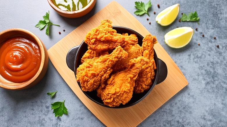 fried chicken in bowl