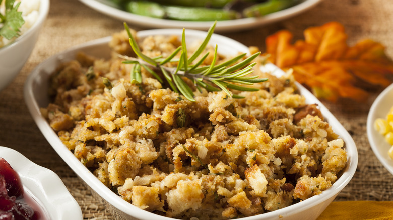 stuffing with turkey and rosemary