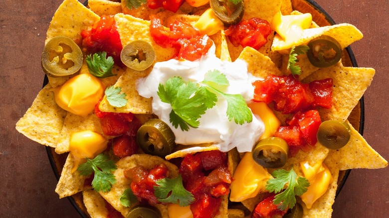 Close-up of nachos